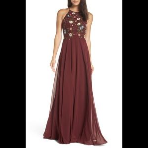 Jenny Yoo Sophie 1834 embroidered chiffon gown